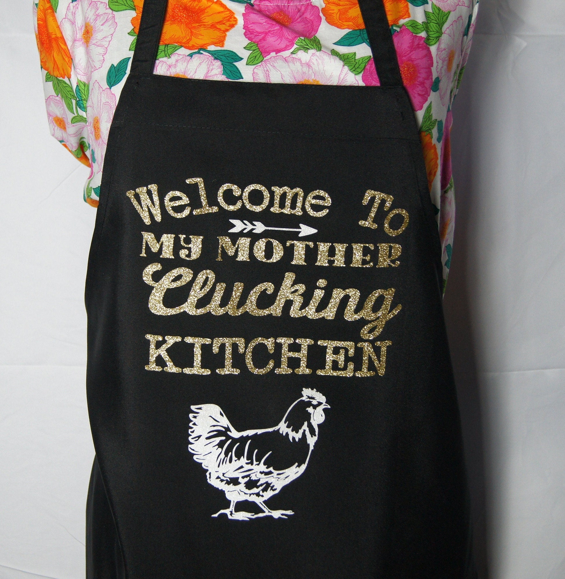 Aprons for women/ Funny Apron for women /Welcome To My Mother Clucking