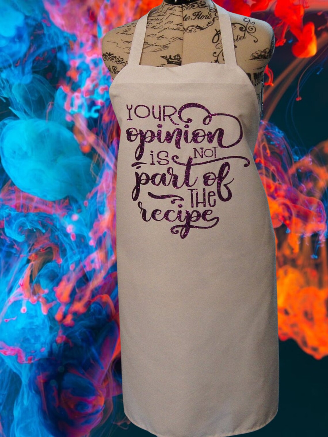Apron for women / Funny Saying Your Opinion Is Not Part Of The Etsy