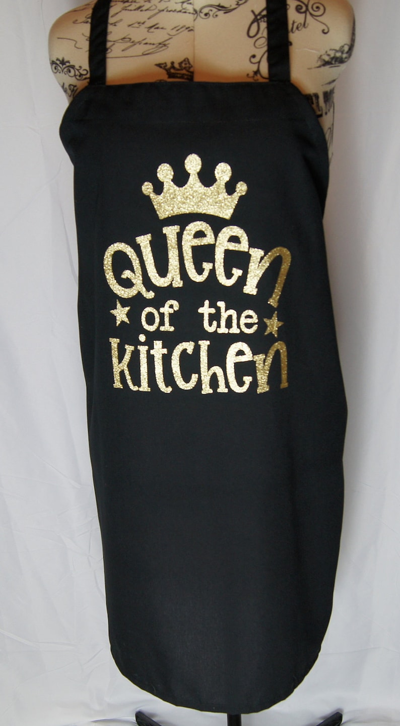 Aprons For women Funny Sayings Queen Of The Kitchen. Etsy