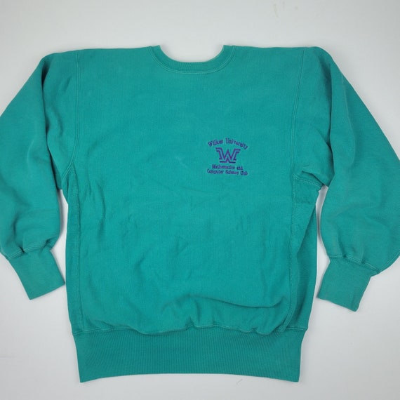 Vintage Wilkes Math Computer Science Club Sweater / V⦠- Gem