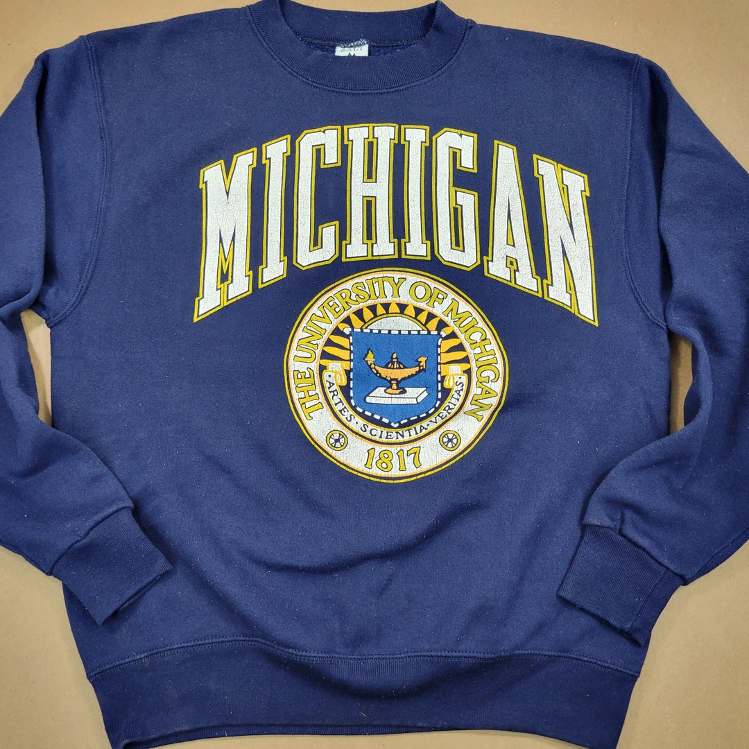 Vintage Michigan Sweatshirt / NCAA / Varsity Sweater / North Michigan