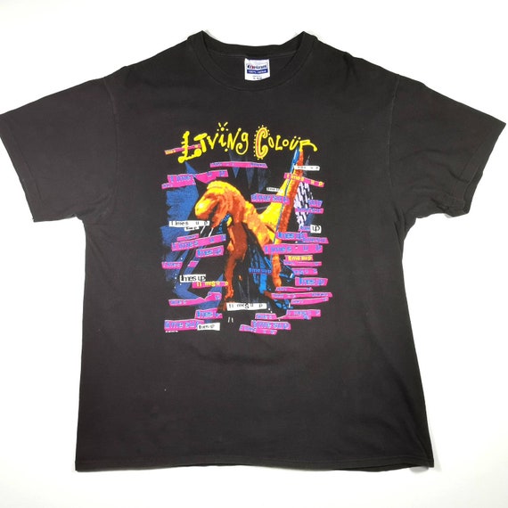 Kleding Herenkleding Overhemden & T-shirts T-shirts T-shirts met print 1990 Living Colour Times Up punk shirt NYC 90s tee tour tshirt XL 