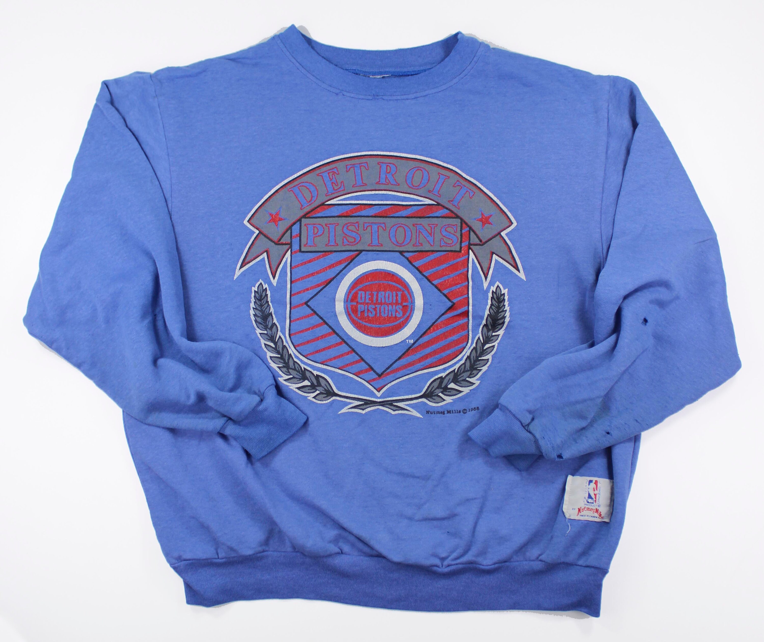 Detroit pistons crewneck sweatshirt cheap