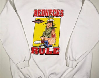 Vintage 1998 Jeff Foxworthy Rednecks Rule comedy comedian stand up tour Sweatshirt crewneck XL