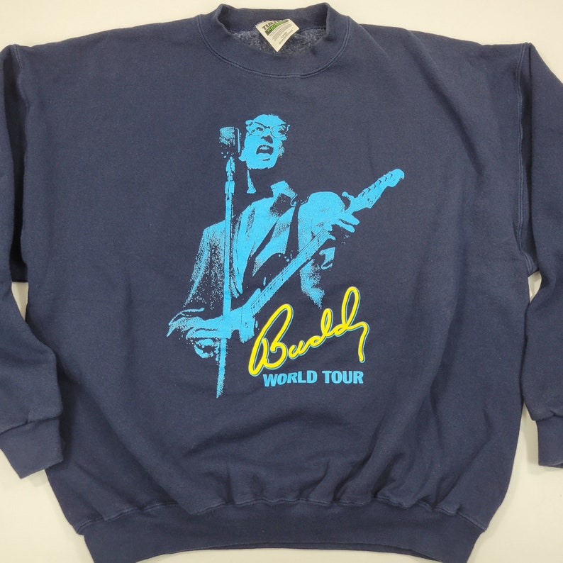 Vintage Buddy Holly Tour Sweatshirt / Rocking the World / Classic Rock