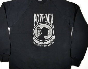 P.O.W Prisoner of war missing in action veterans crewneck military USA Vietnam crewneck sweater vintage sweatshirt