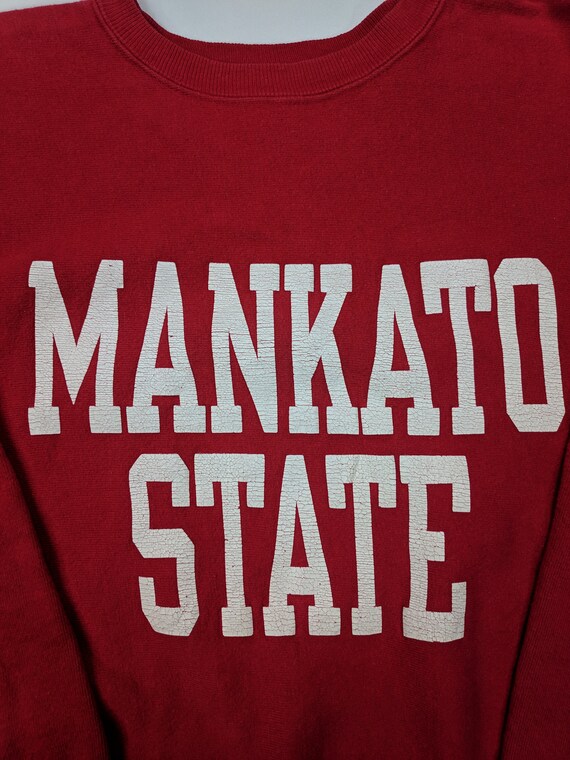 Vintage Mankato State Minnisota 90s Red Champion … - image 2