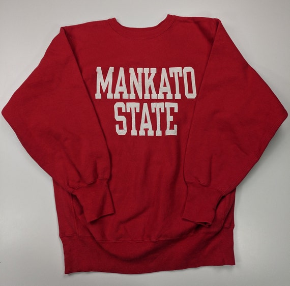 Vintage Mankato State Minnisota 90s Red Champion … - image 1