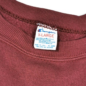 Vintage 70s 80s Champion Harvard Varsity Sweatshirt crewneck sweater jumper XL image 4