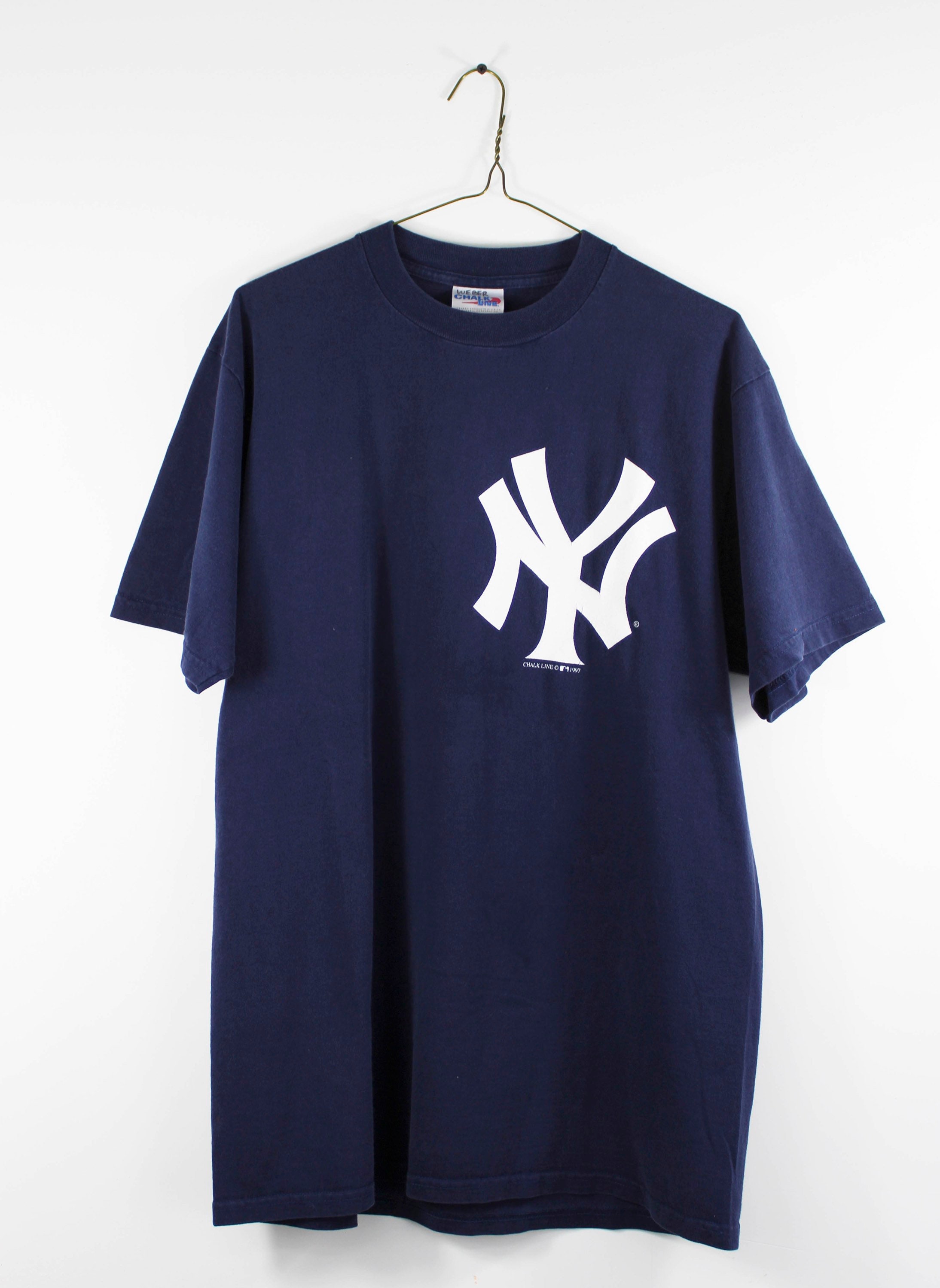 Mitchell & Ness Men's New York Yankees World Series T-Shirt in Sand - Size Medium