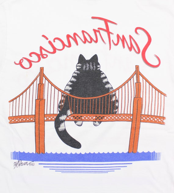 Vintage B K Wilson San Francisco Cat T-Shirt / To… - image 7