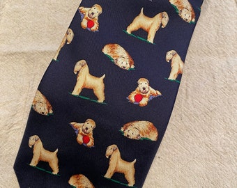 Good As Gold Men/'s Neck Endangered Species Dog Retriever Pet Silk Red Neck Tie