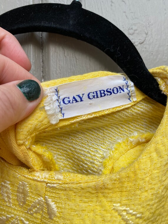 Vintage Gay Gibson Yellow Floral Brocade Baby Dol… - image 4