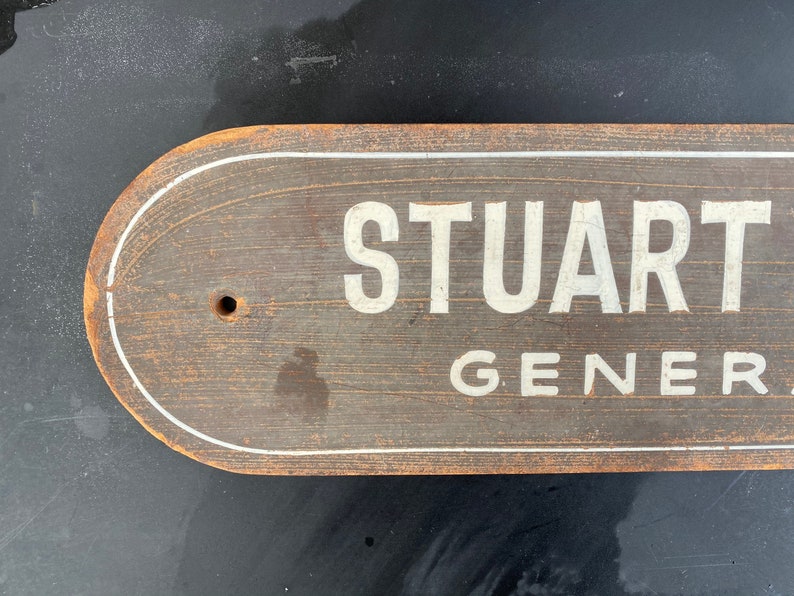 Davis Stuart A M.D. Vintage Doctor/'s Office Door Sign Pressboard Wood Dr General Practice