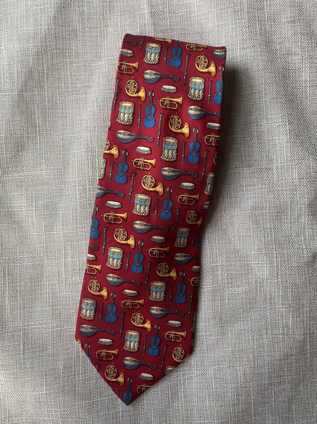 Preloved Orchestra Musical Instruments Novelty Print Necktie - Etsy