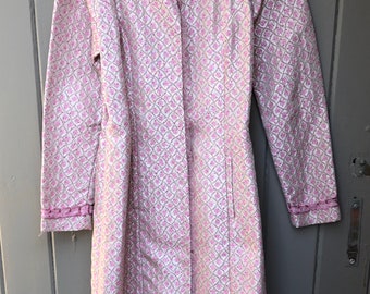 Pink Brocade Spring Overcoat by R.U. // Organza Detail