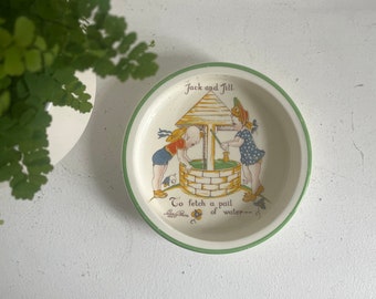 Jack and Jill Child's Bowl, Peggy Gibbons, W.R. Midwinter Ltd., Burslem Porcelon