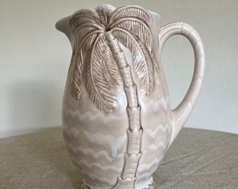 Vintage Beige Beswick Palm Pitcher