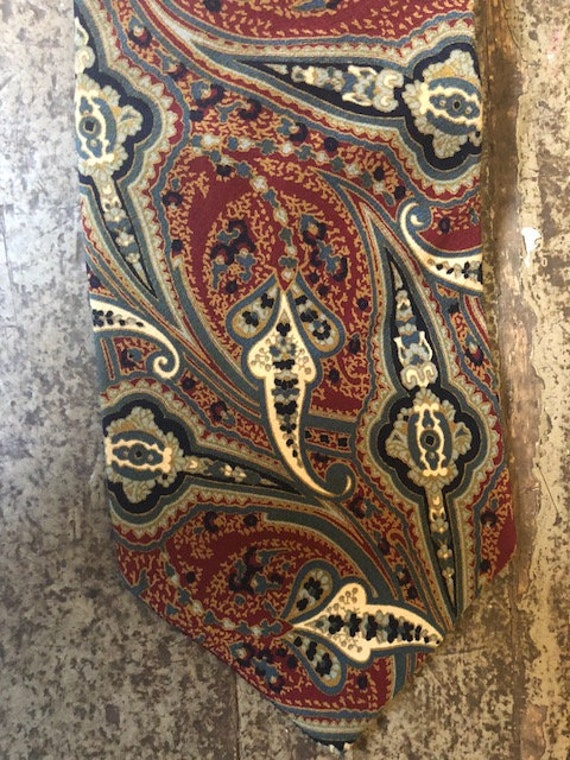 Vintage Indian Style Paisley Tie by Ted Lapidus | Etsy