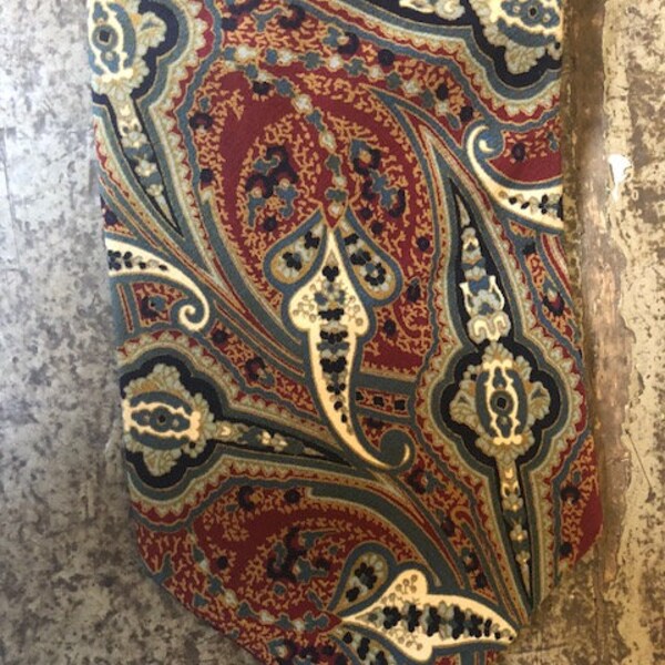 Vintage Indian Style Paisley Tie by Ted Lapidus