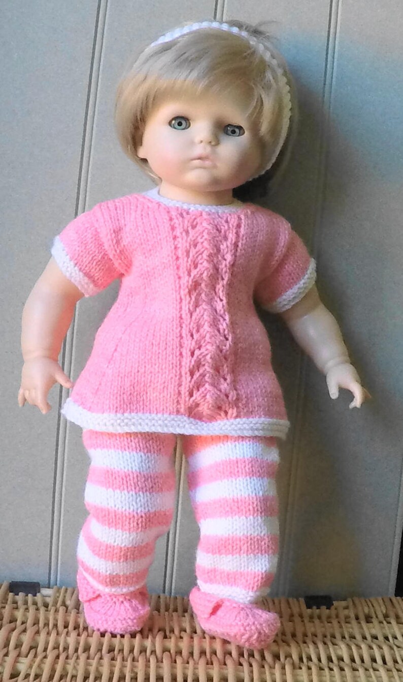 Knitting pattern for a 20 inch doll. Tunic shorts trousers Etsy