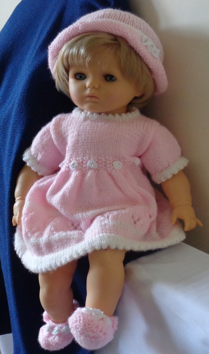 Knitting pattern for a 20 inch doll DK yarn with a simple Etsy