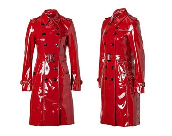 Damen Cardigan Trench Sommer Mantel Kleid Spitze Lang S M L XL Rot Weiß Schwarz