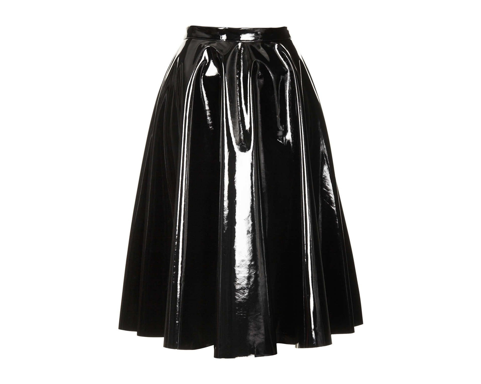 vinyl skirt long