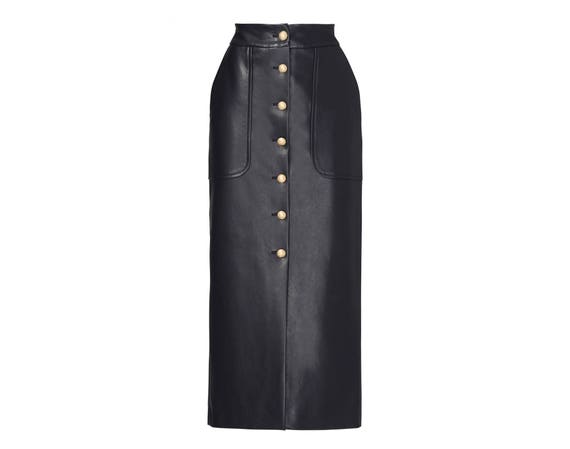 button skirt maxi