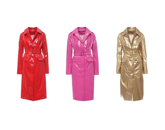 women's long rain slicker