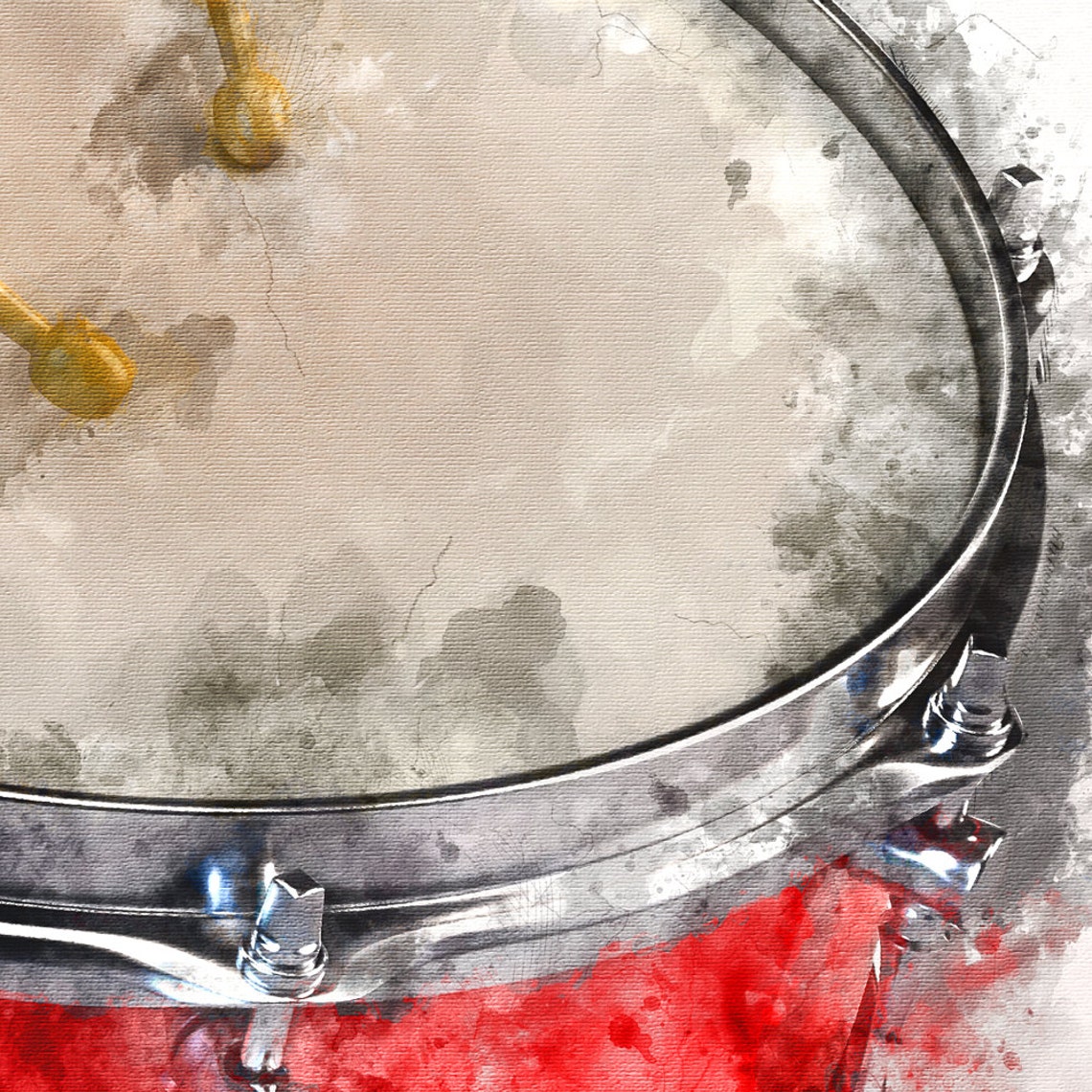 Drums Poster Watercolor Drum Music Art Drum Wall Poster Etsy
