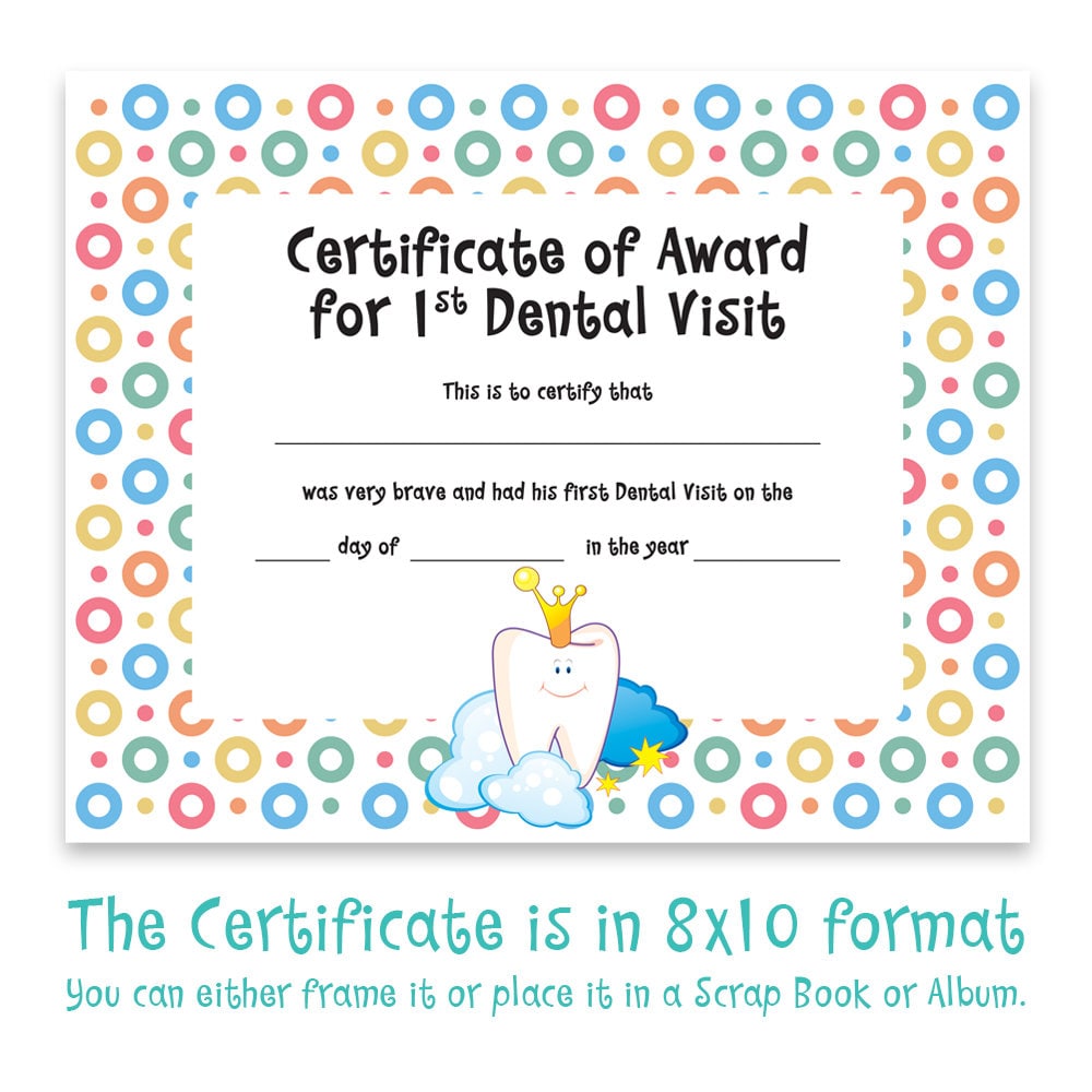 Printable Certificate Dental Visit Certificate Etsy vrogue co Printable Certificate Dental Visit Certificate Etsy vrogue co