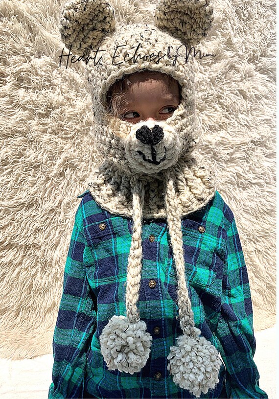 Beary Warm Balaclava Beanie Ski Mask children Teen Adult Etsy Australia