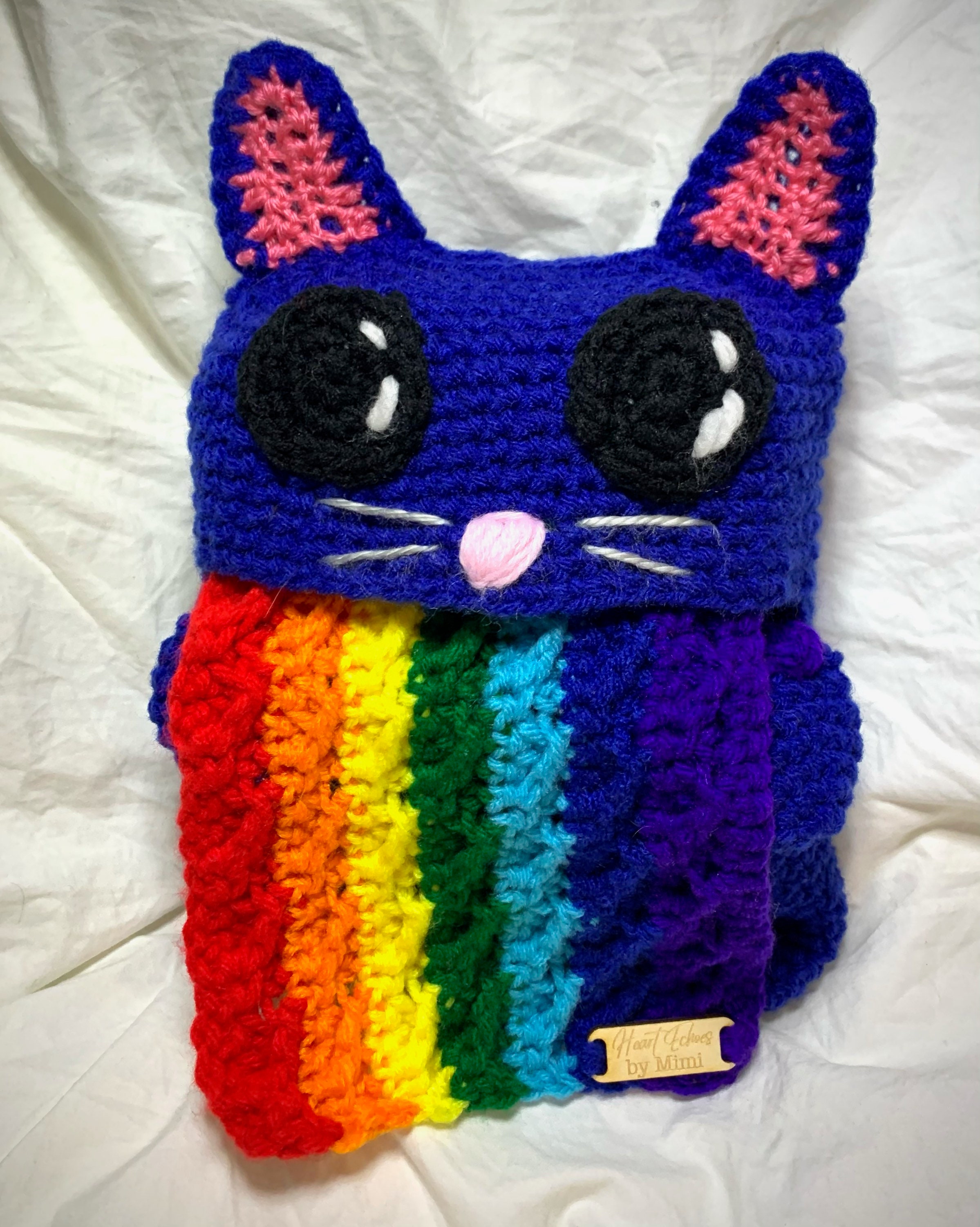 Kitty Cat Rainbow Barf Scarf, Nyan Cat Inspired, Pride, Cat Barf Scarf