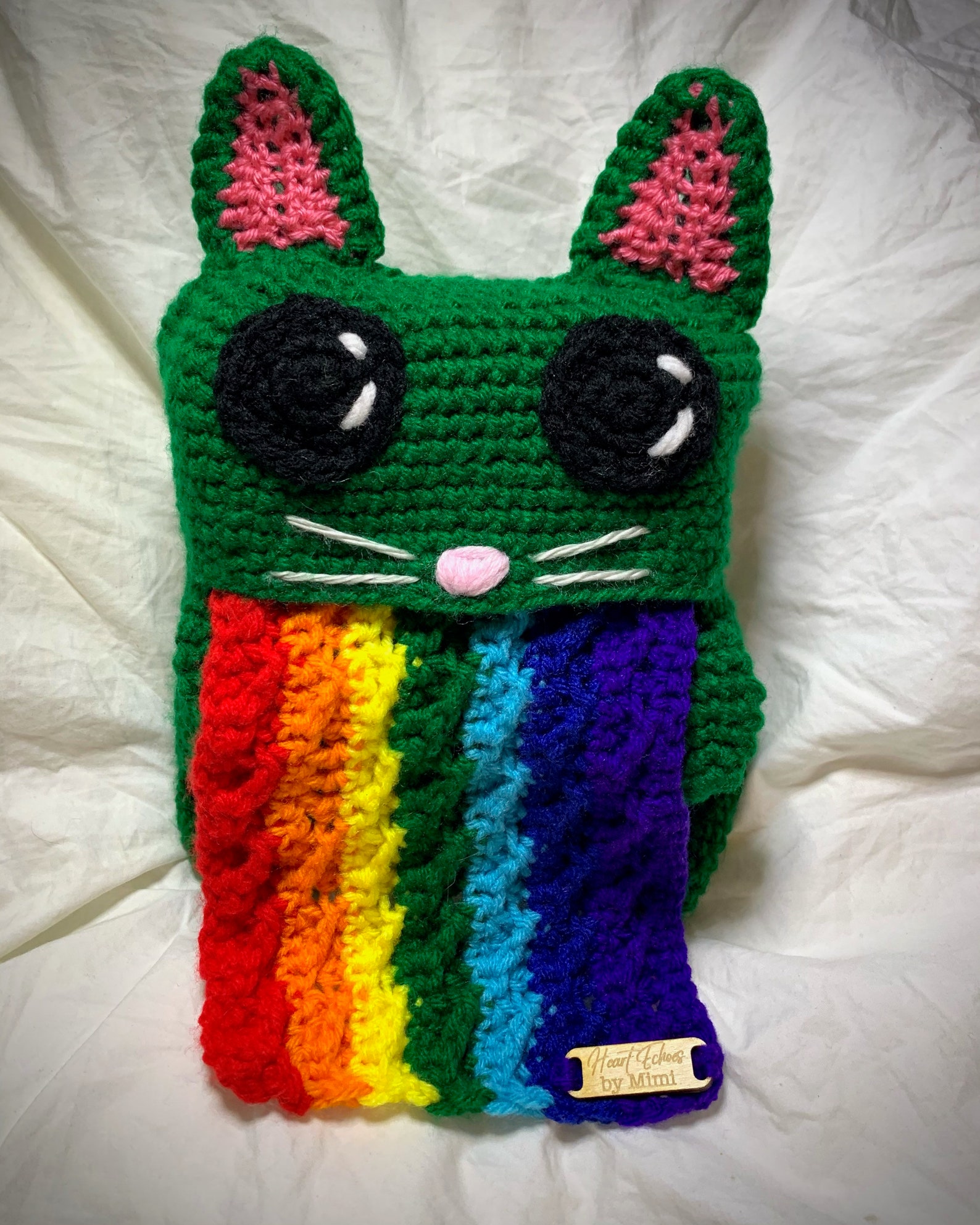 Kitty Cat Rainbow Barf Scarf, Nyan Cat Inspired, Pride, Cat Barf Scarf