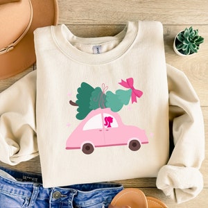 Princess Christmas Sweatshirt, Reto pink Christmas Sweatshirt, Christmas sweatshirt, Gift for her, Womens sweatshirt, girl clothing, Cozy