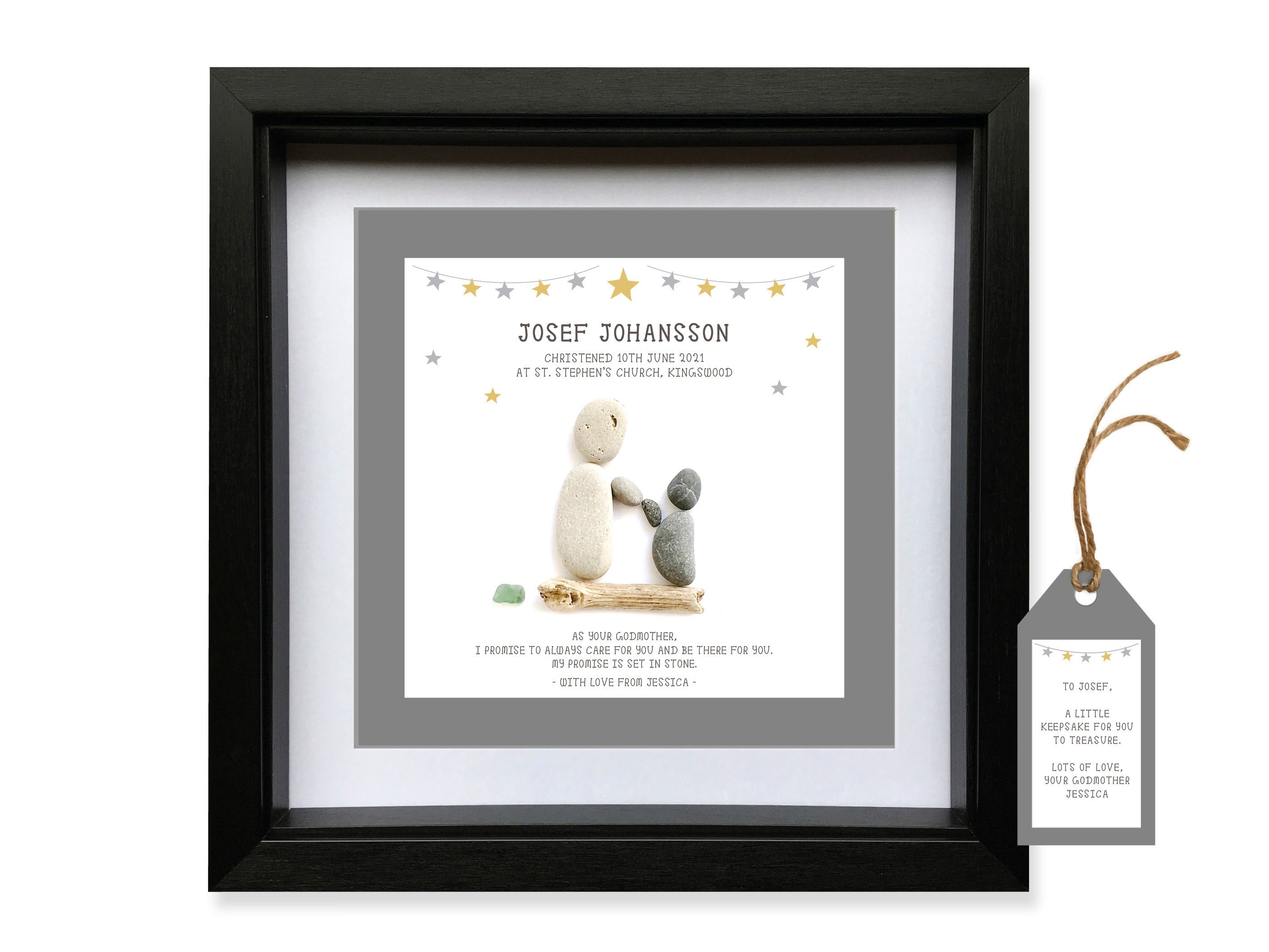 GODCHILD Personalised Pebble art CHRISTENING BAPTISM gift. Godchildren, Goddaughter, Godson. Handmade custom wall decor framed. GODCHILD Personalised Pebble art CHRISTENING BAPTISM gift. Godchildren, Goddaughter, Godson. Handmade custom wall decor framed.