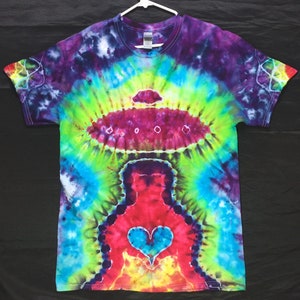 Tie Dye UFO Shirt, Tie Dye Shirt, Psychedelic Clothing