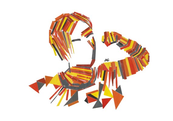 Anger Pop Art Collage Print