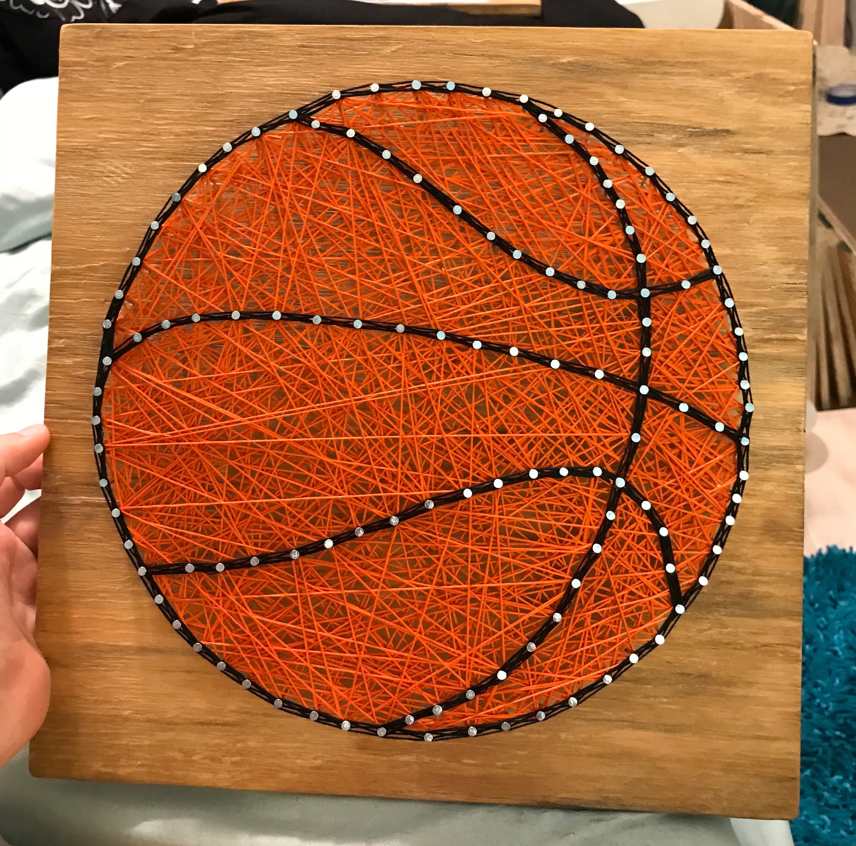Basketball String Art Home Decor Etsy