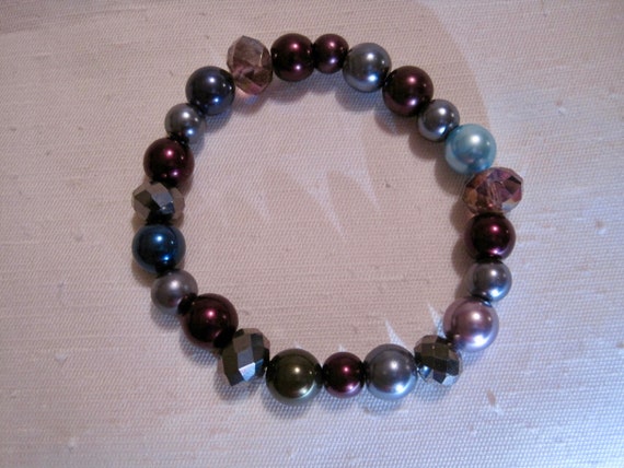 Multi-Colour Faux Glass Pearls, Faceted Glass Bea… - image 5