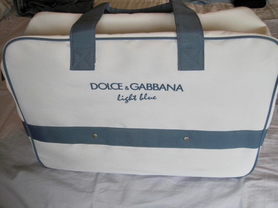 Dolce & Gabbana, Bags, Dolce Gabbana Light Blue White Tote