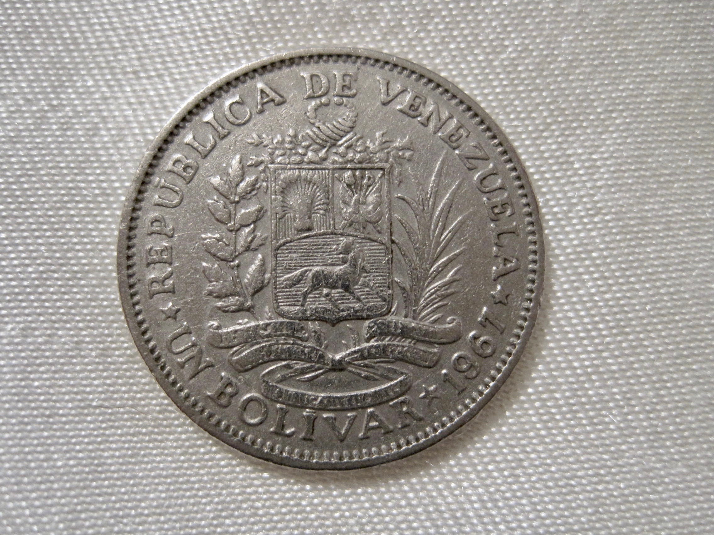 Venezuela Coin-republica De Venezuela-un Bolivar-1967 Coin-bolivar  Libertador - Etsy Canada