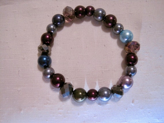 Multi-Colour Faux Glass Pearls, Faceted Glass Bea… - image 3