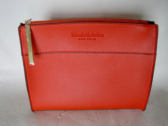 Orange cosmetic bag sale