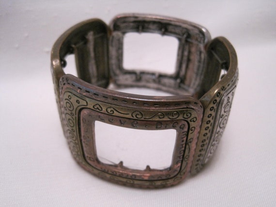 Stretch Bracelet. Copper, Brass, Pewter Metal, Op… - image 7