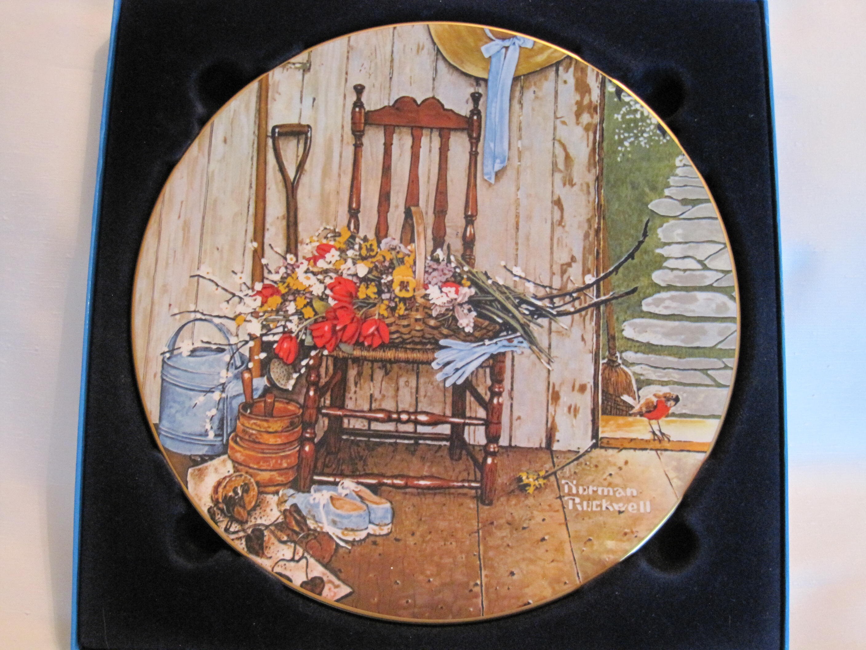 Spring Flowers by Norman Rockwell Collector Plate, Vintage 1979 ...