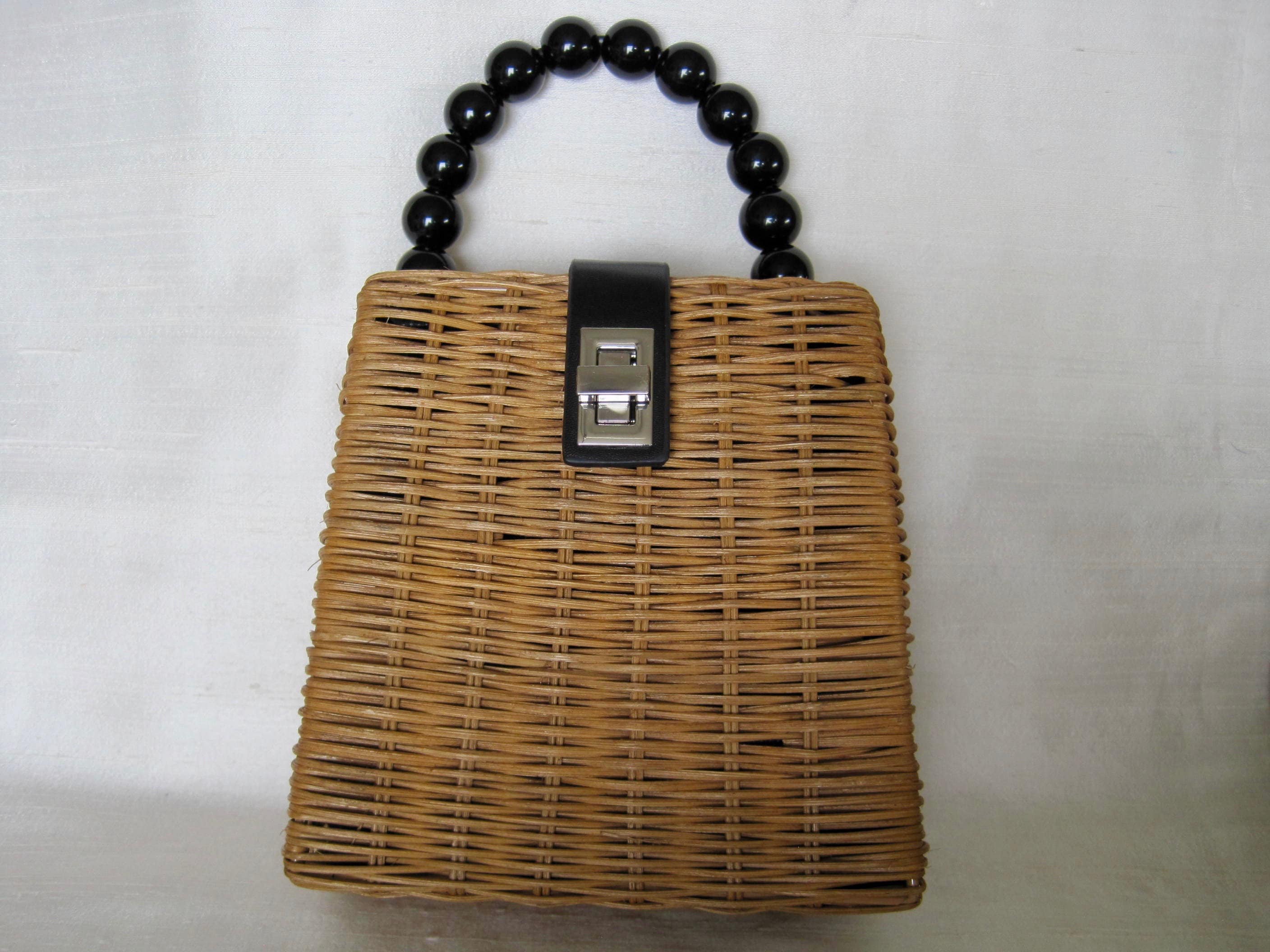 Zara, Bags, Zara Rattan Box Shaped Wicker Bag With Chain Strap