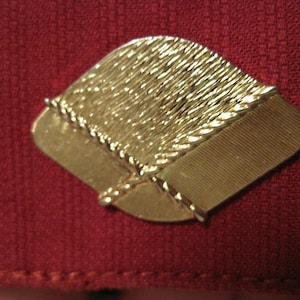 Vintage 50&#39;s, Art Deco, Mid Century, Deluxe, Unique, Brushed Gold Tone, Cufflinks.