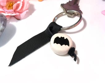 Bat Bead Keychain